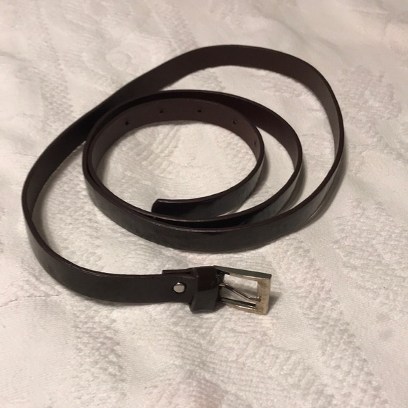 Skinny Black Patent Leather Belt - Picture 1 of 2